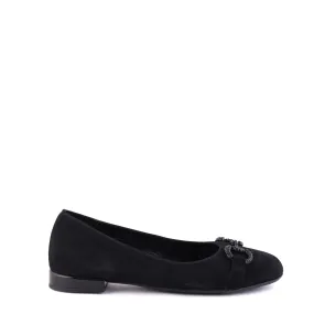 20605 Black Suede Easy Slip-On Shoes Cozy Comfort