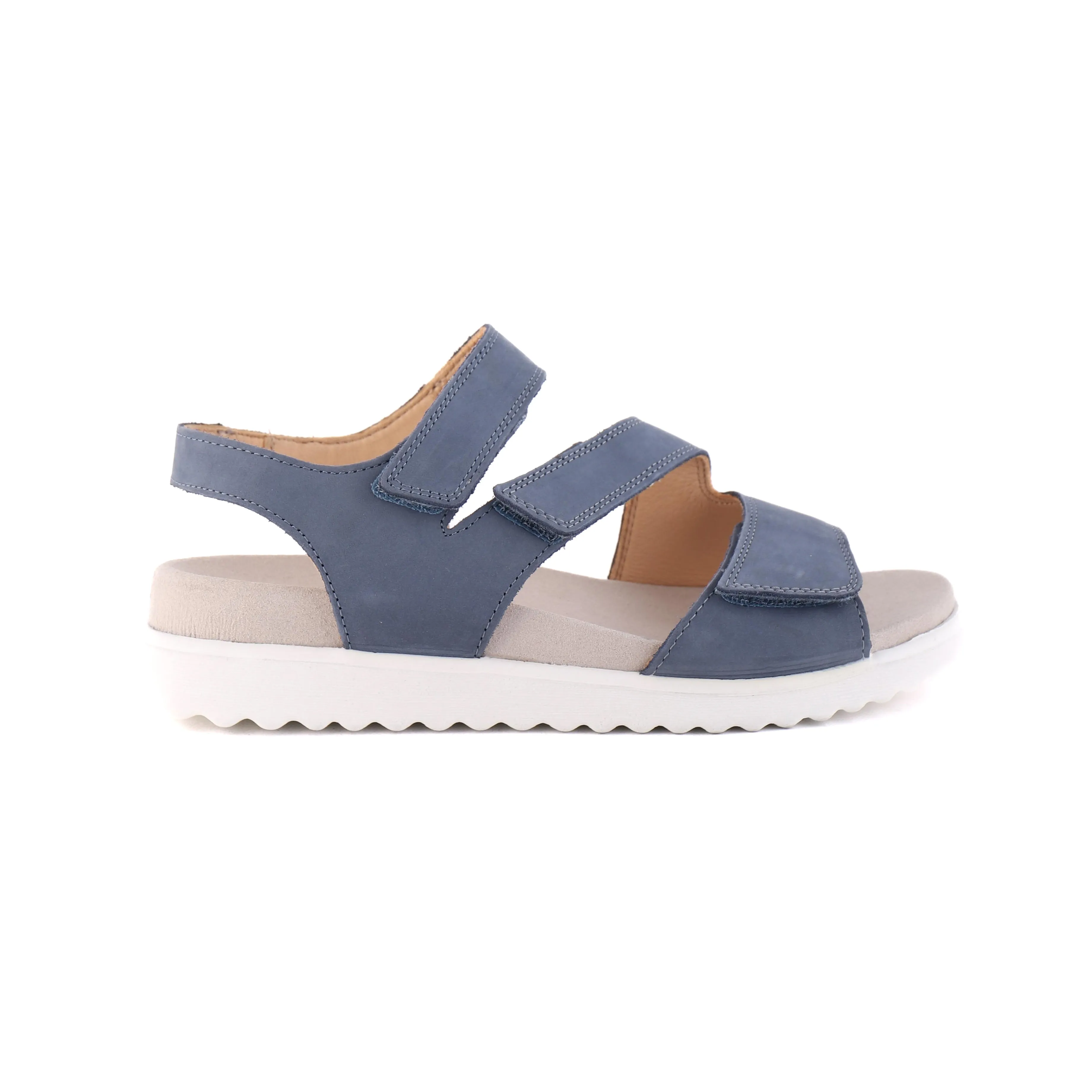 781 Navy Nubuck Sandal Pads Outing Fit