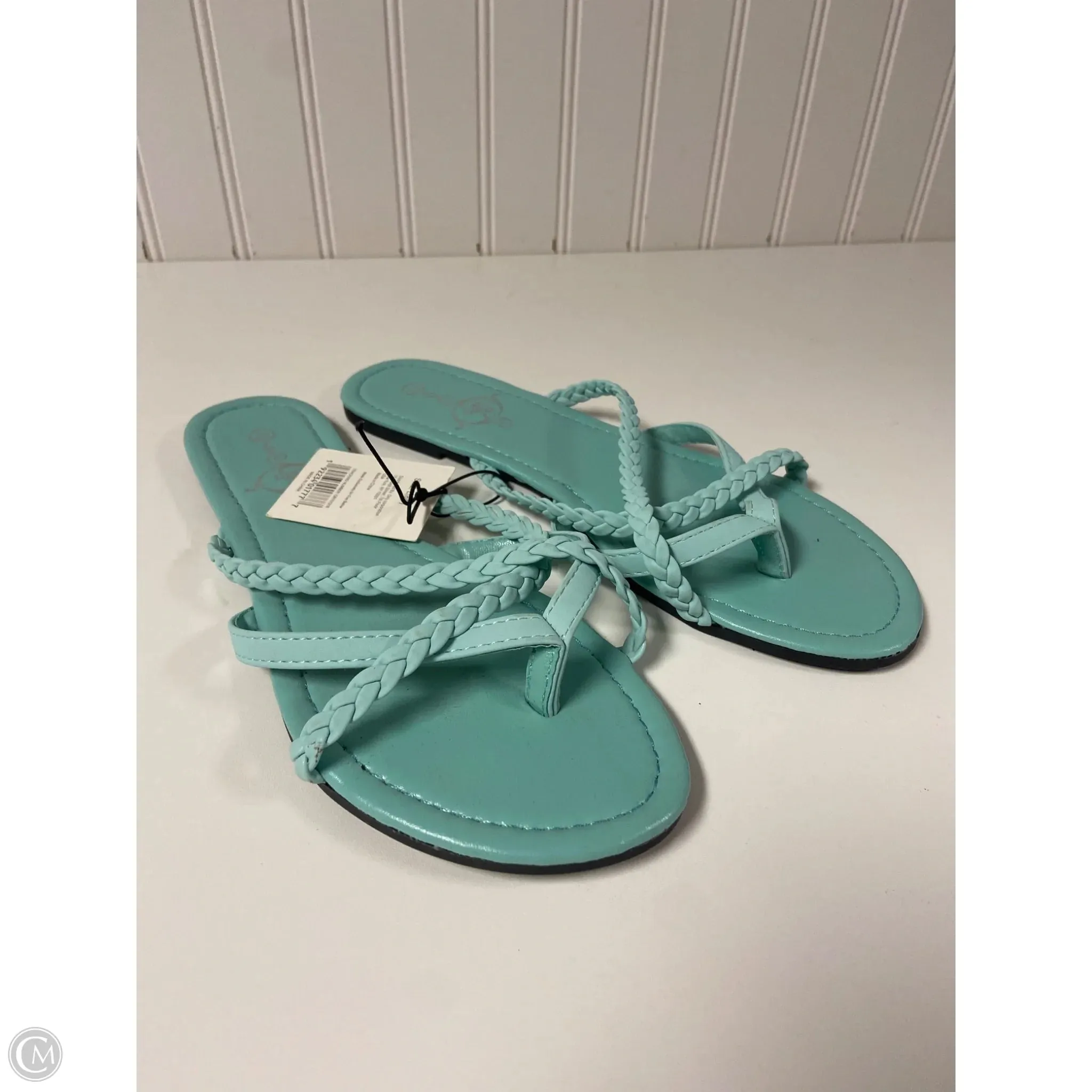 Sandals Flip Flops By Clothes Mentor In Blue, Size: 7 Trail Step