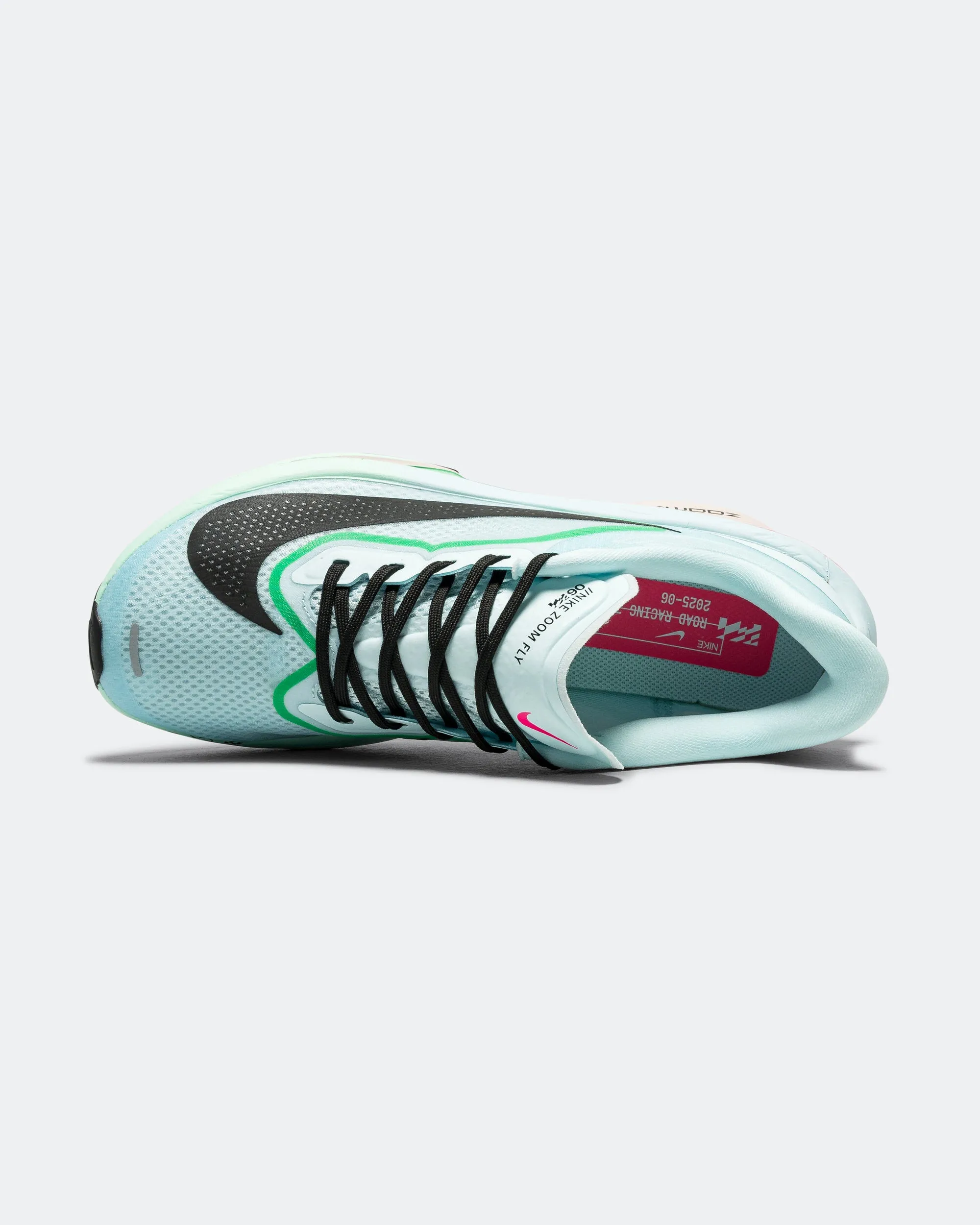 Mens Zoom Fly 6 - Glacier Ice/Black-Hyper Pink-Green Shock Recycled Components Bush Step