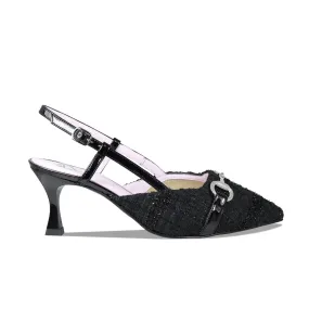 Addison: Black Tweed & Patent Walk Ease Easy Motion