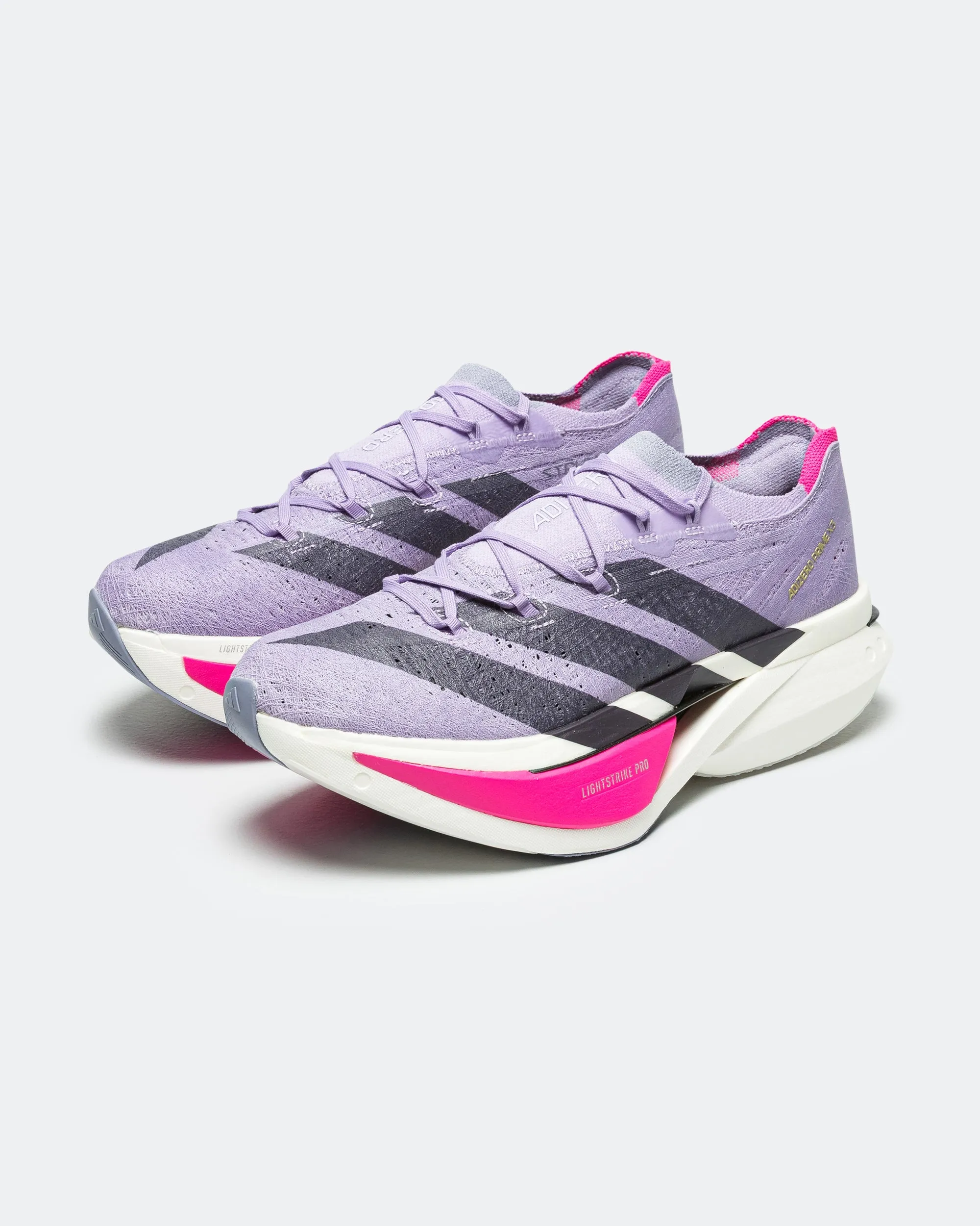 travel mode Adizero Prime X3 Strung - Powder Plum/Aurora Black-Shock Pink