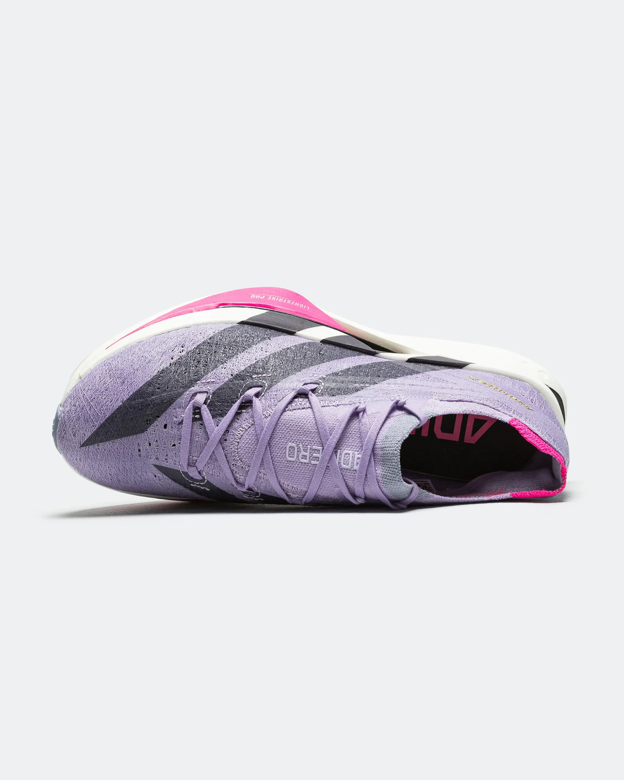 Adizero Prime X3 Strung - Powder Plum/Aurora Black-Shock Pink Plan Step Smooth Motion Transition