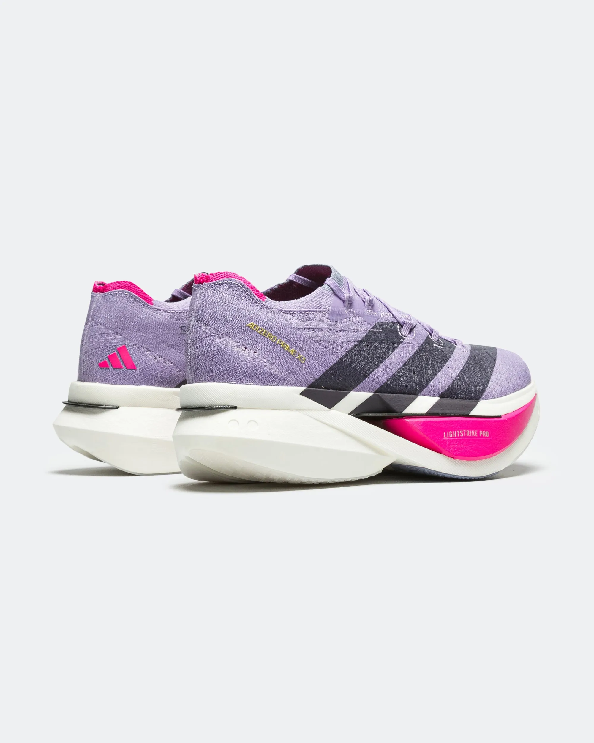 Adizero Prime X3 Strung - Powder Plum/Aurora Black-Shock Pink Shock Absorbing Technology Chill Moment