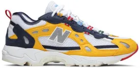 Aim?? Leon Dore x 827 'Yellow' - ML827ADD running in a golf course area shoes