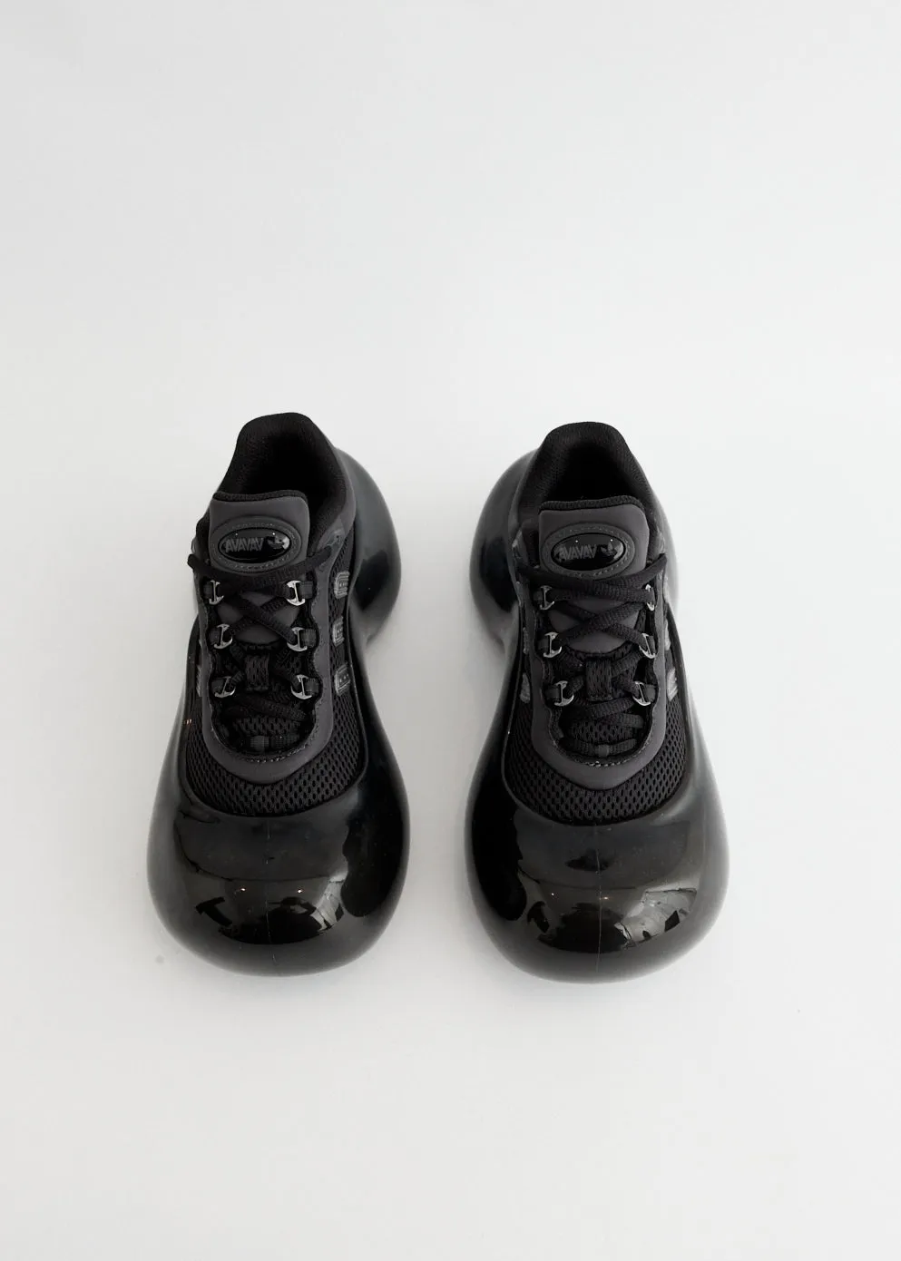 x Avavav Women's Moonrubber Megaride 'Core Black' Sneakers Comfort Walk Skill Step