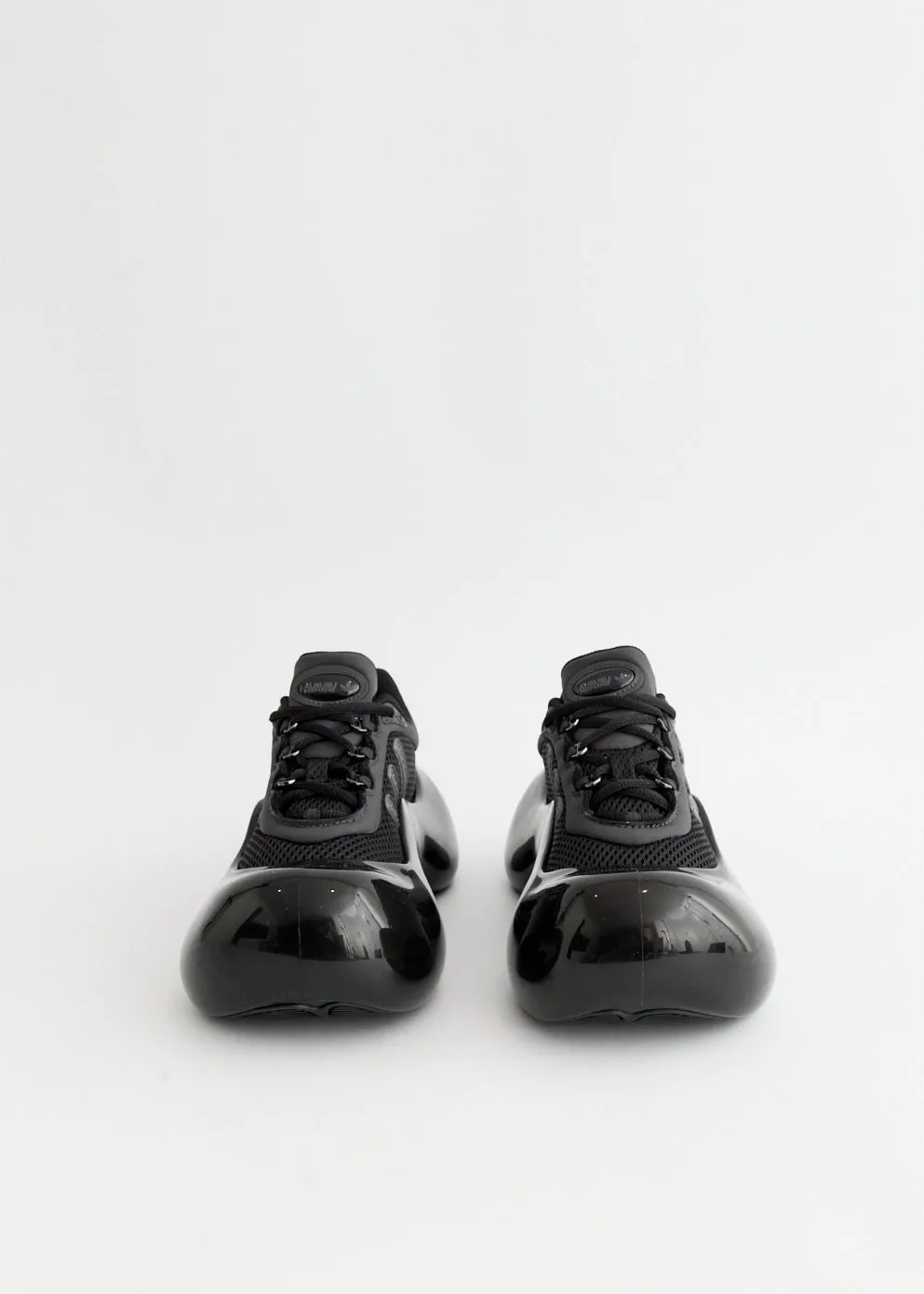 x Avavav Women's Moonrubber Megaride 'Core Black' Sneakers Velcro Design