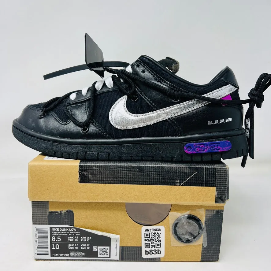 Nike Dunk Low Off-White Lot 50 Superior support Sneaker Style