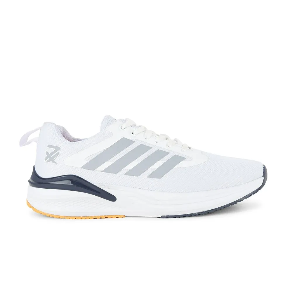 night runs Leap7x White Sports Lacing Running Shoes For Men CAPSICO-1 By Liberty