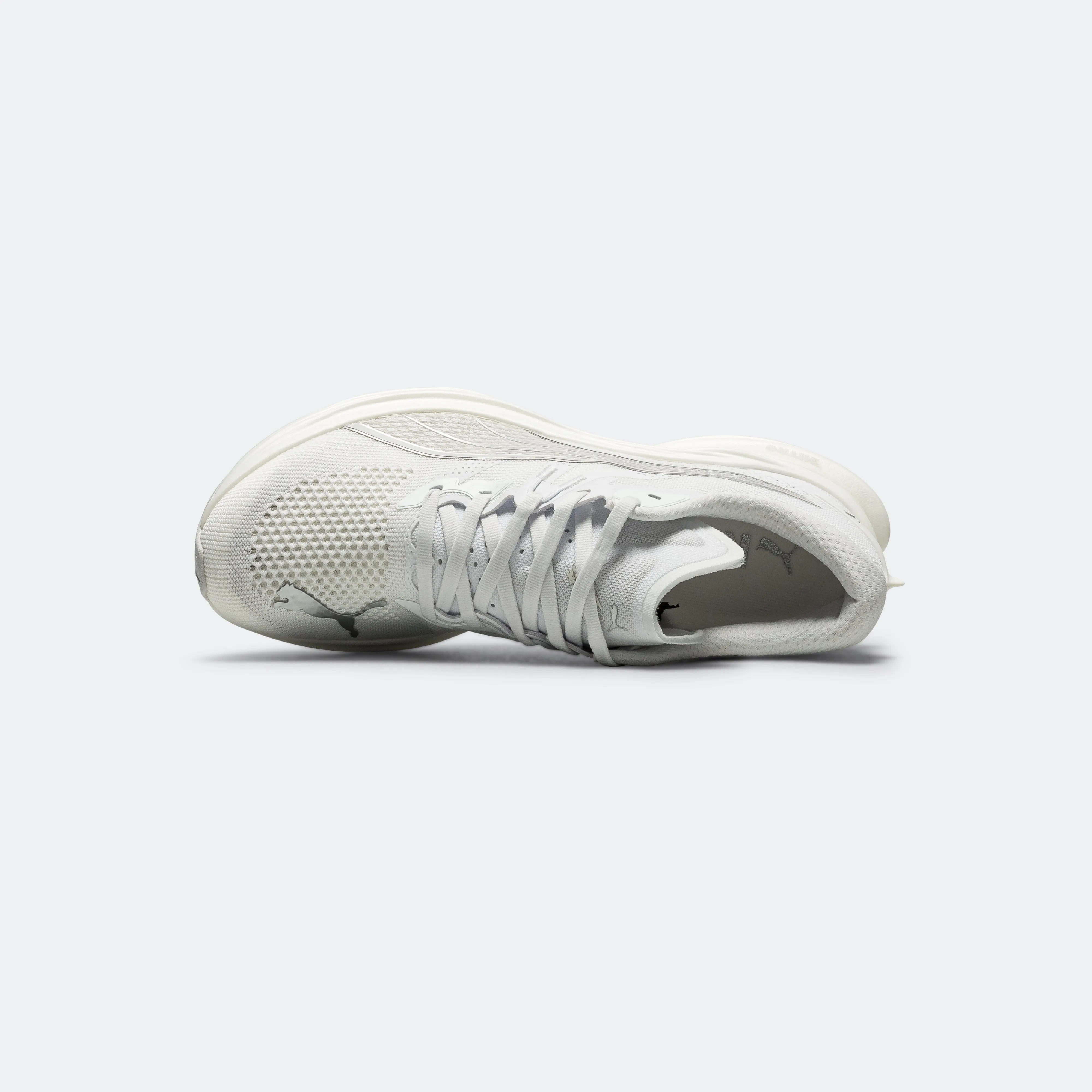 Meadow Run Mens Deviate NITRO 3 - White/Feather Grey-Puma Silver