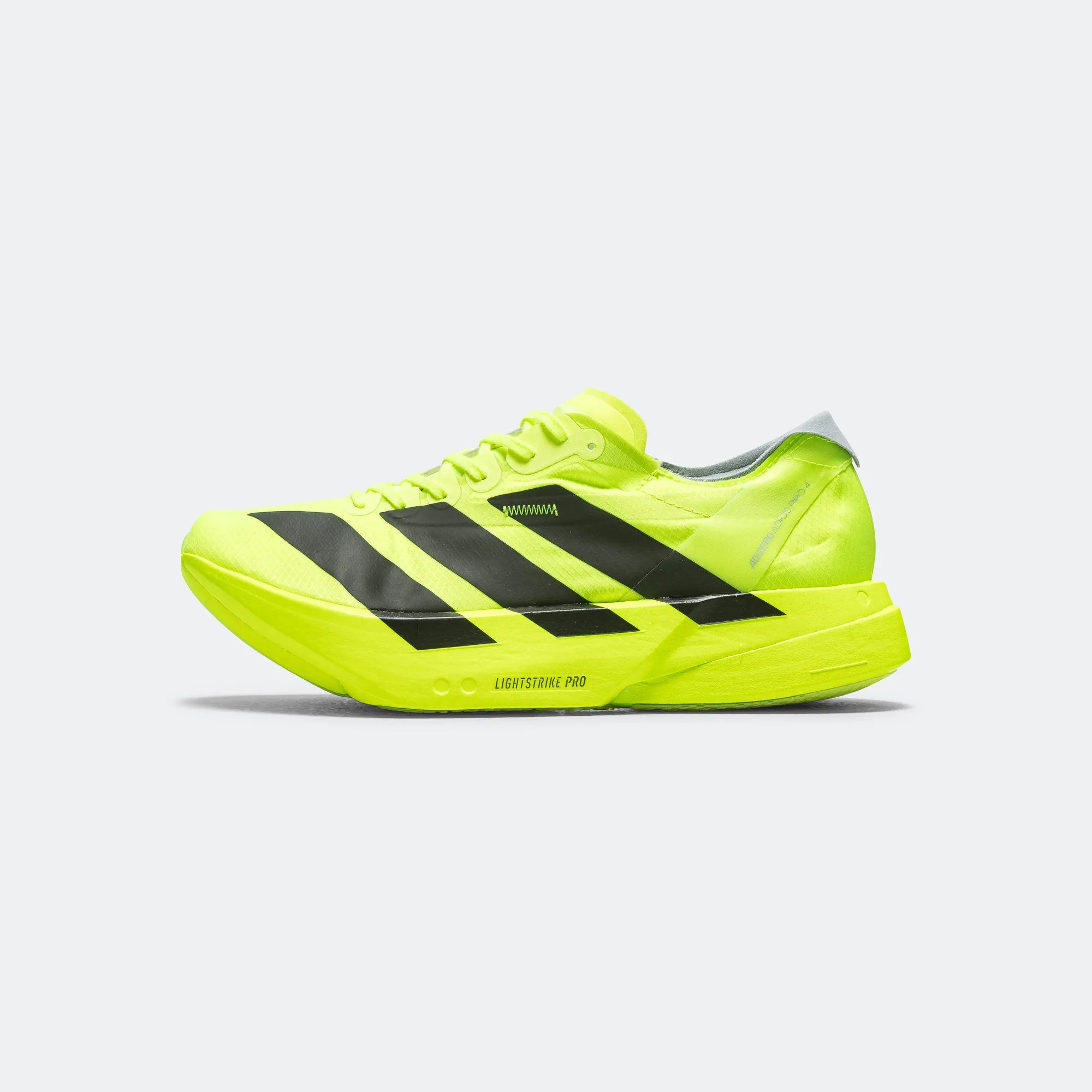Mens Adizero Adios Pro 4 - Lucid Lemon/Core Black-Halo Silver Warm Interior Everyday Routine