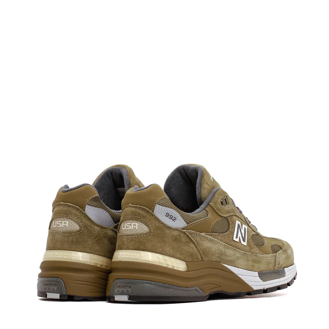 desert - themed running gear New Balance Unisex Made in USA 992 Dark Camo U992GL