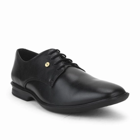 Urban Fashion Subtle Feel Fortune Black Formal Lace Up Derby Shoes For Men LUCIO-201 By Liberty