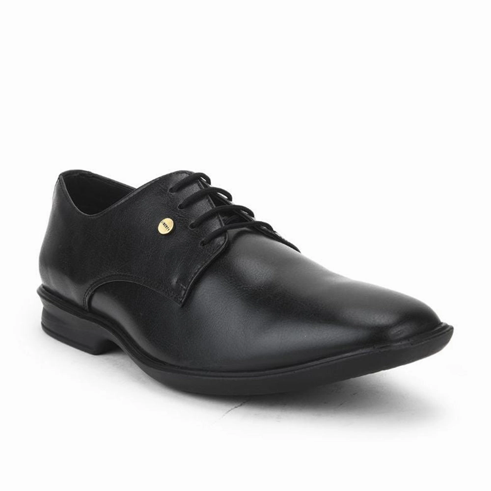 Urban Fashion Subtle Feel Fortune Black Formal Lace Up Derby Shoes For Men LUCIO-201 By Liberty