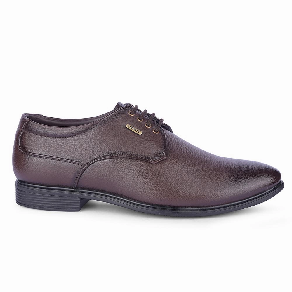 Fortune By Liberty Mens HIL-5 Brown Formal Lacing Shoes Support Zone