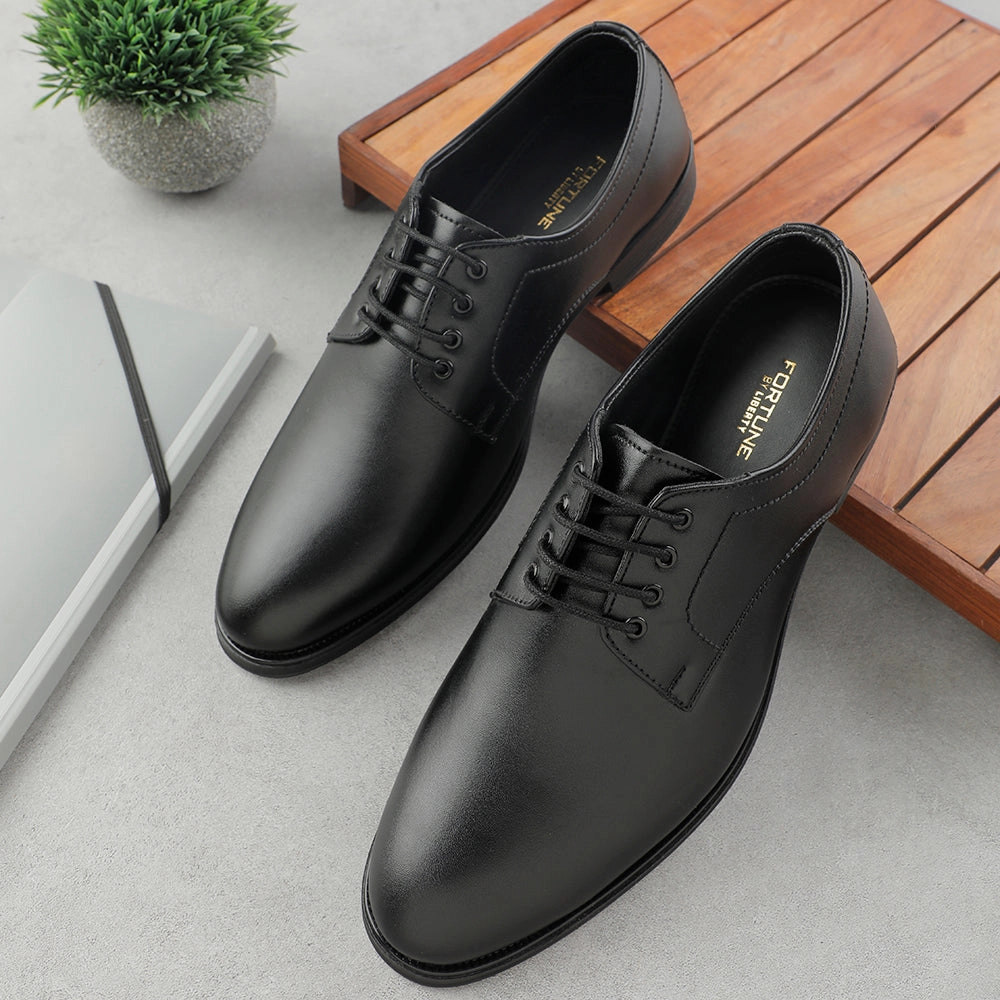 Optimal Performance Fortune Black Lacing Formal Oxford Shoes For Men HML-11E By Liberty