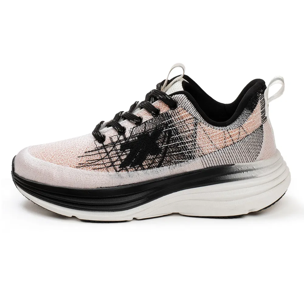 Leap7x Peach Sports Lacing Running Shoes For Women WAVESTAR-4 By Liberty recovery - promoting shoes quick - drying lining shoes