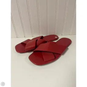 Stride Light Supportive Cushion Sandals Flats By Banana Republic In Red, Size: 8