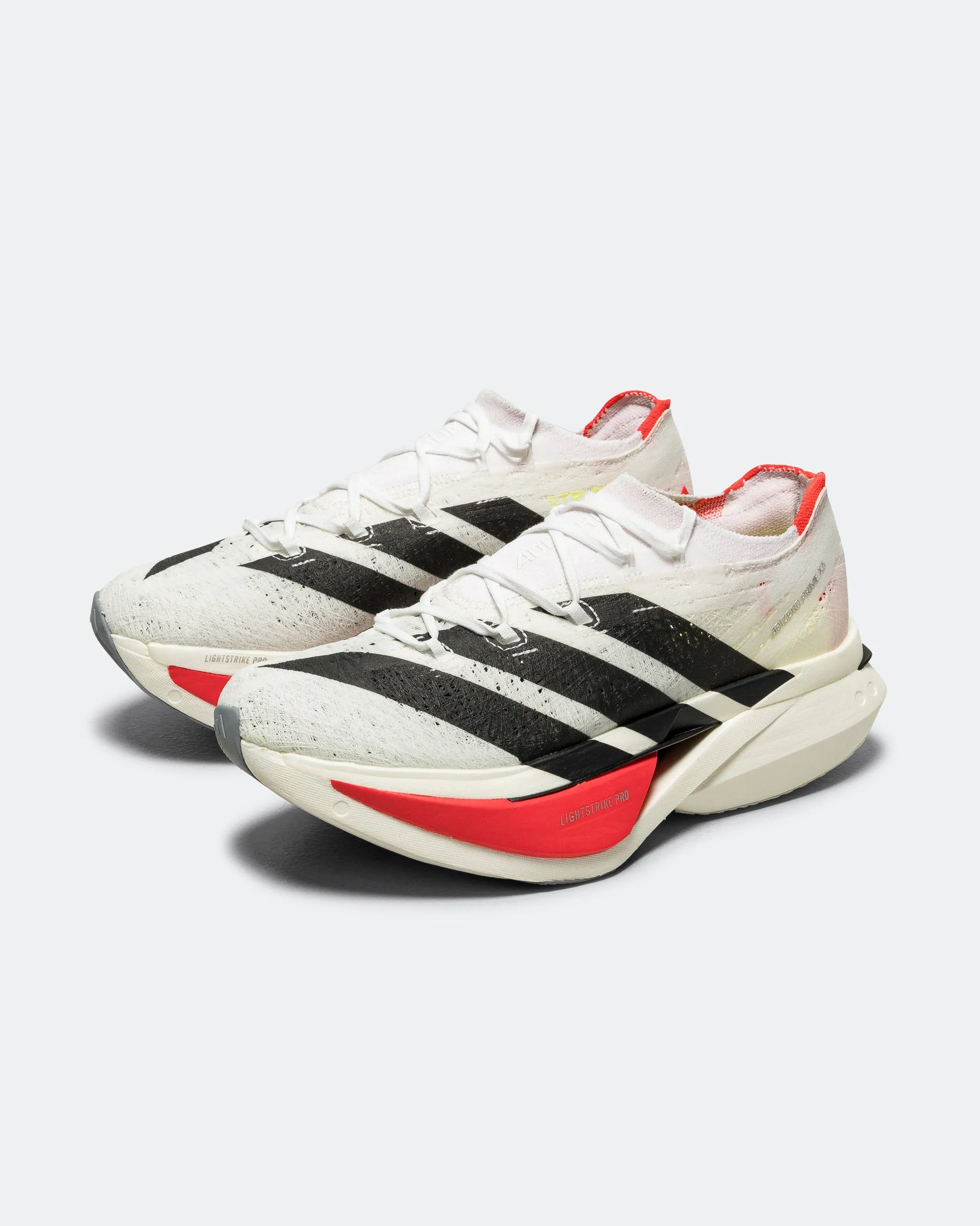 Unisex Adizero Prime X3 Strung - Cloud White/Core Black-Lucid Red Laidback Mood