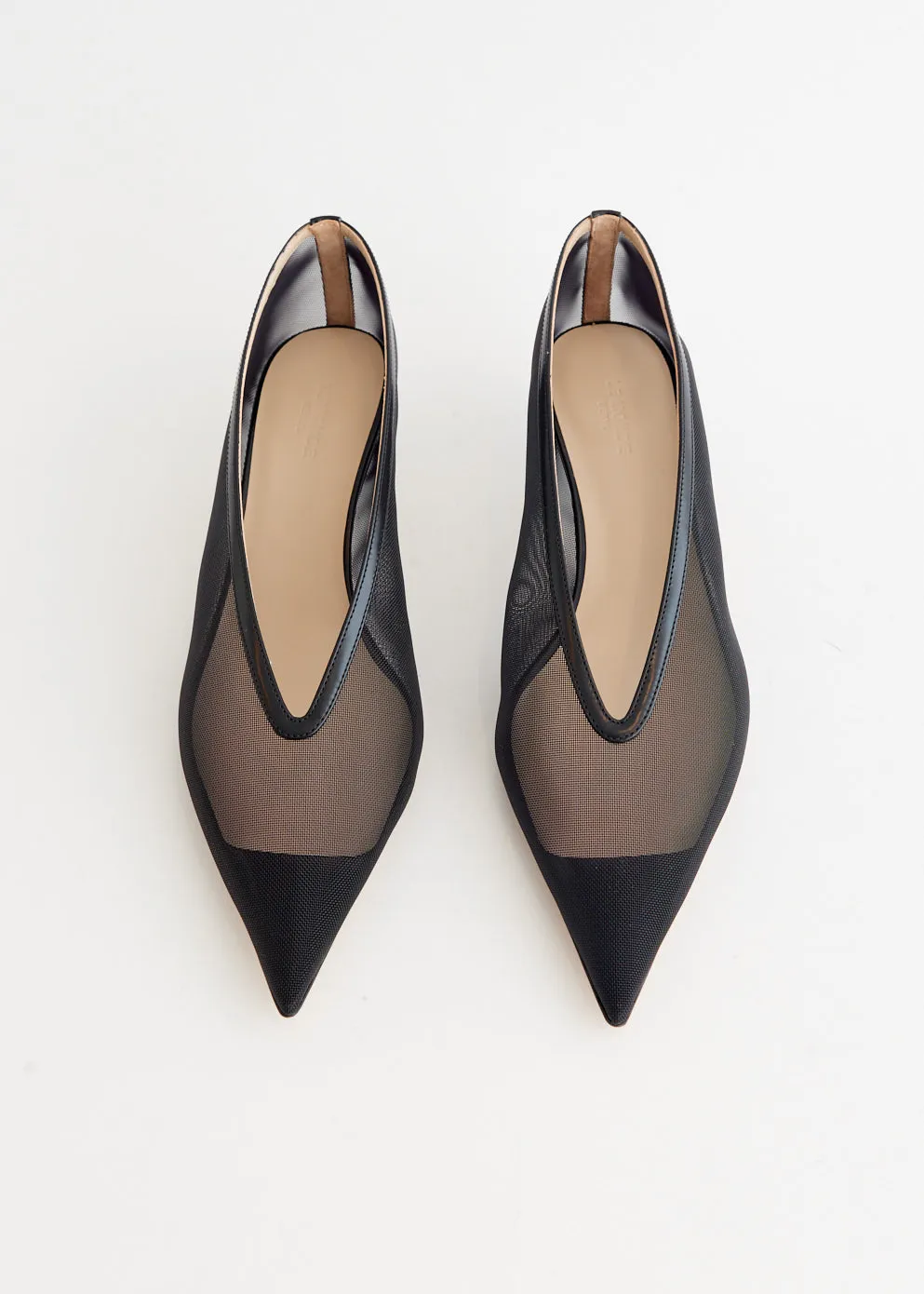 SmoothSurface Babouche Kitten Mesh Heels