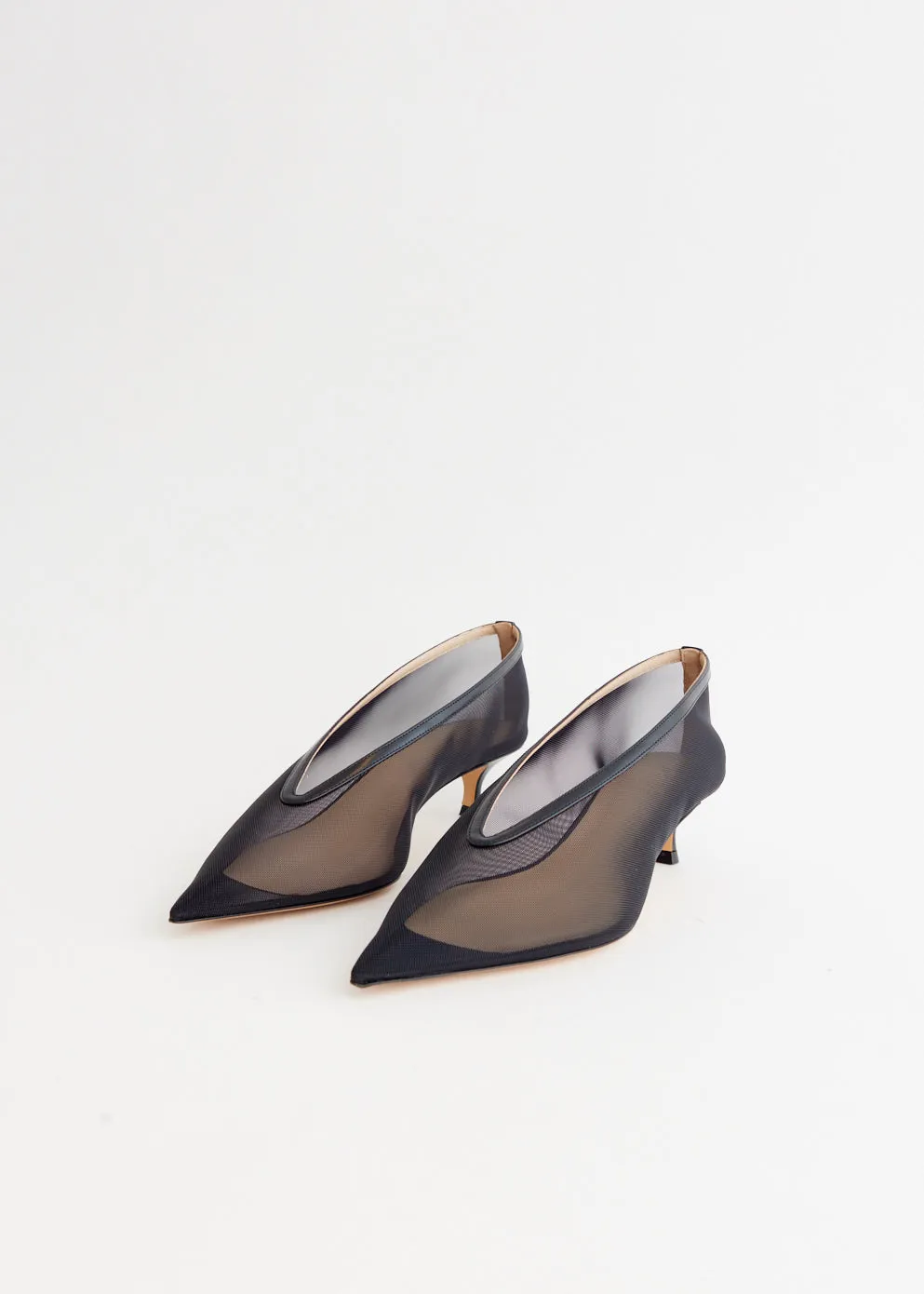 Low Maintenance Babouche Kitten Mesh Heels