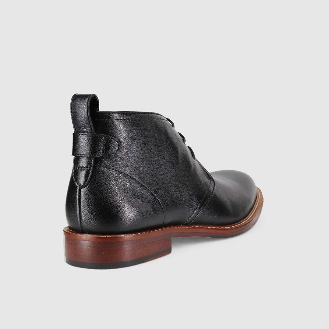 Bail Lace Up Boots Black Rugged Terrain Indie Core