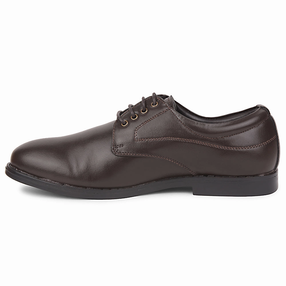Fortune Brown Formal Lacing Derby Shoes For Men MAJESTIC-1 By Liberty Natural Step