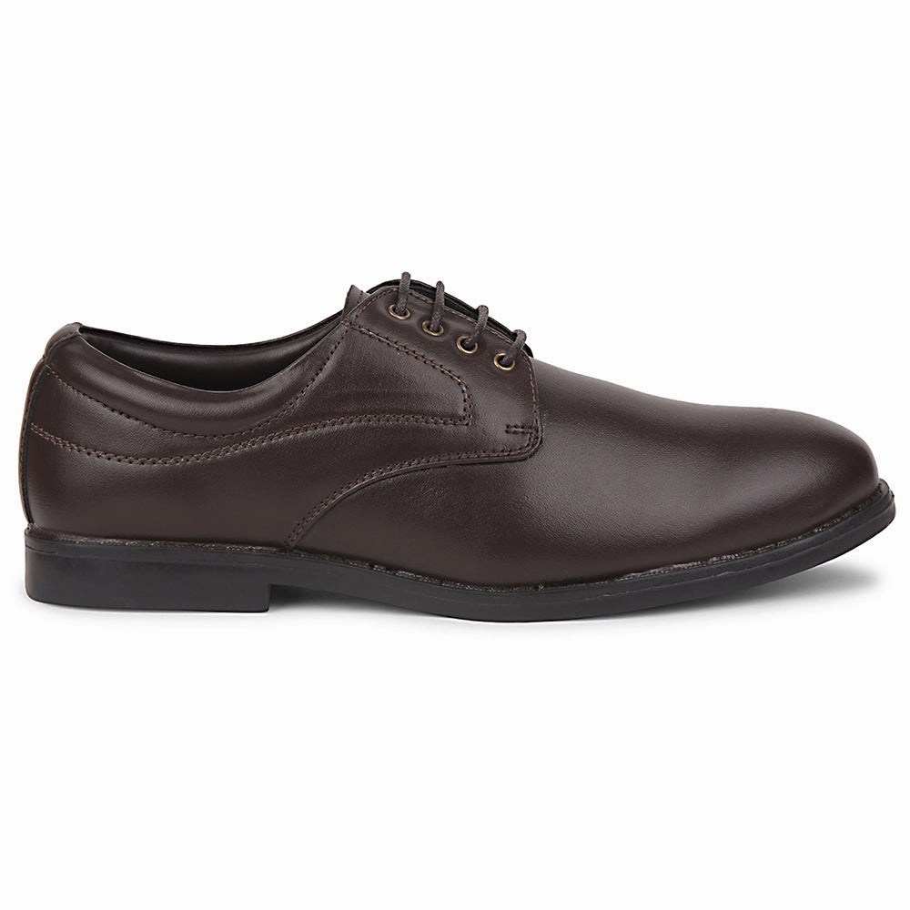 Chic Look Fortune Brown Formal Lacing Derby Shoes For Men MAJESTIC-1 By Liberty