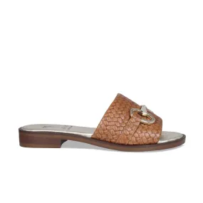 Bardot: Tan Weave Leather Balanced Ride Comfy Walking