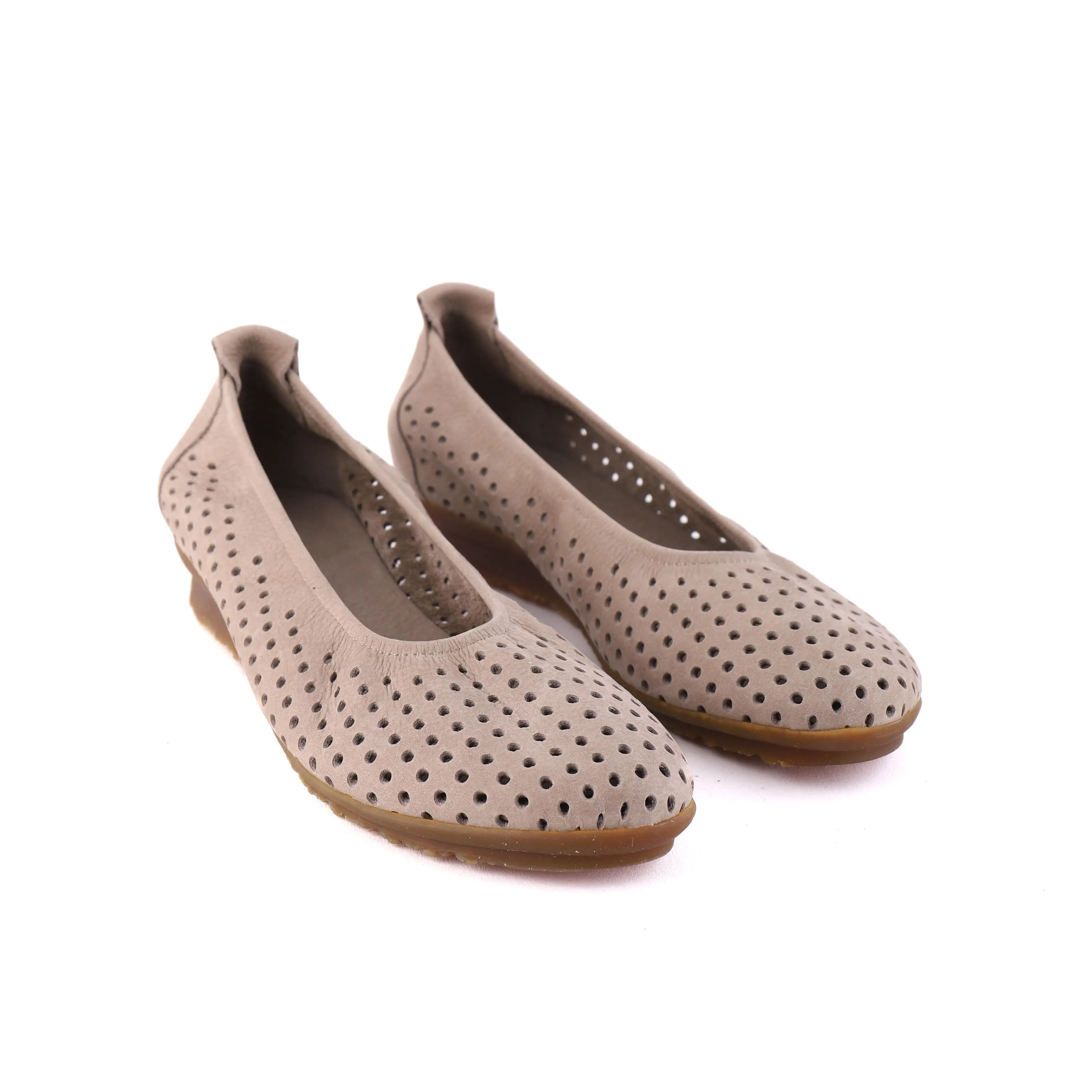 BARRIA Taupe Nubuck Happy Walk Teacher Wear