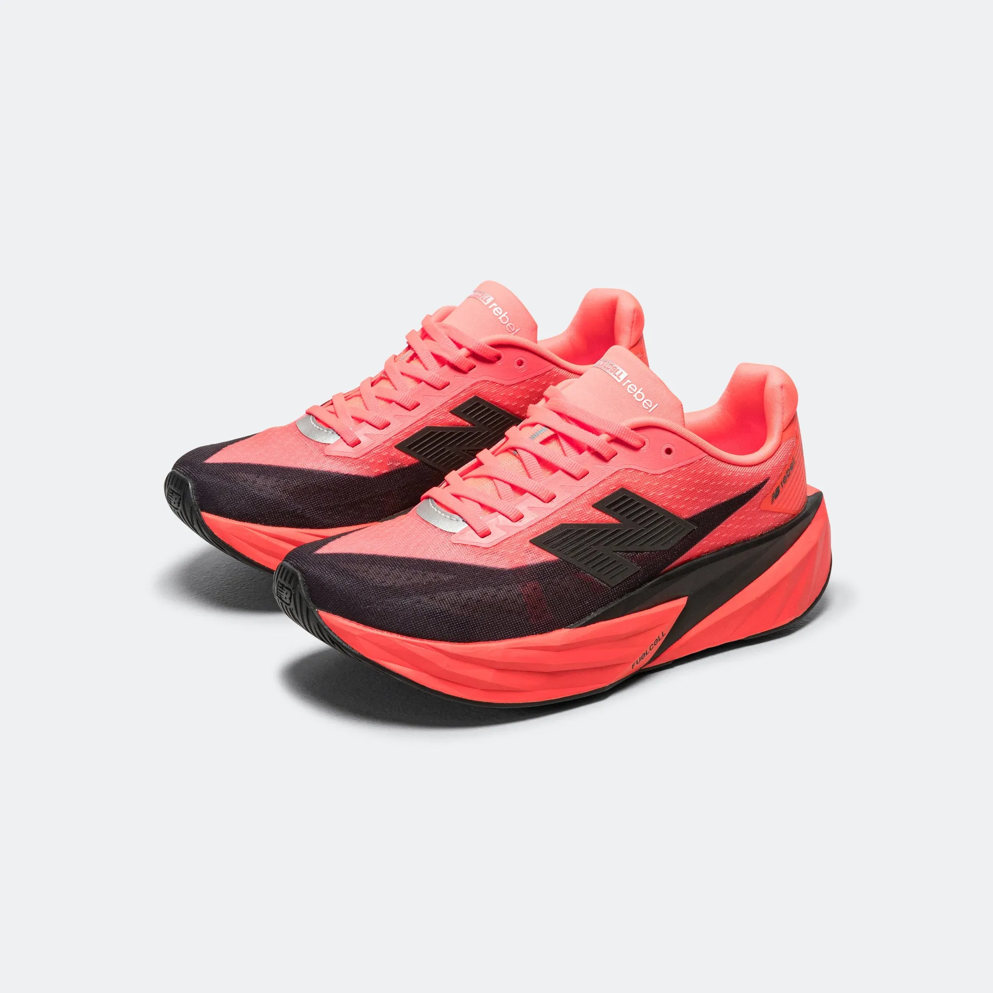 Womens FuelCell Rebel v5 - Urgent Red/Black-Silver Metallic Anti Odor Treatment