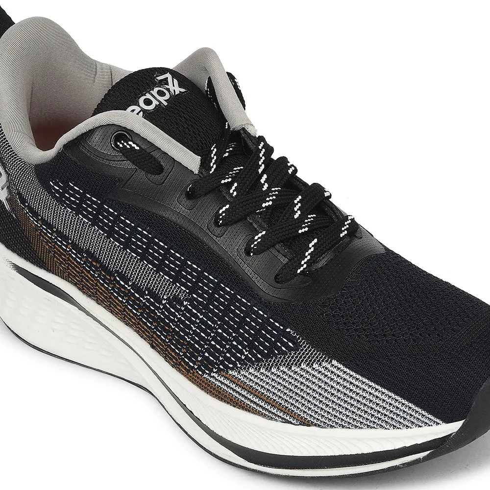 Leap7x Black Sports Lacing Running Shoes For Men GHD-21 By Liberty rechargeable running in the city