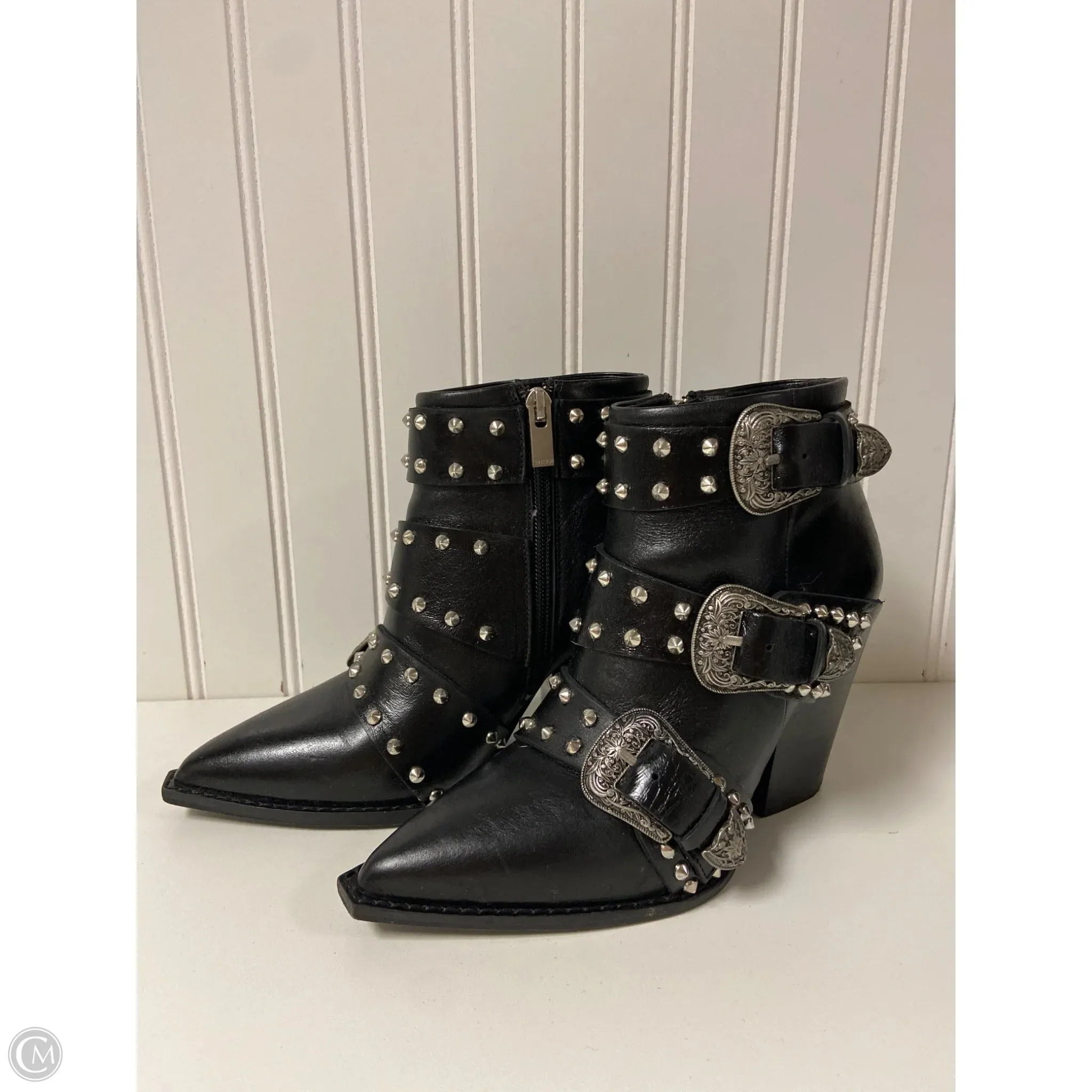 Boots Ankle Heels By Cma In Black, Size: 6 Hardwearing Travel Pair