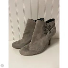 MachineWashable Classic Finish Boots Ankle Heels By Rialto In Grey, Size: 9