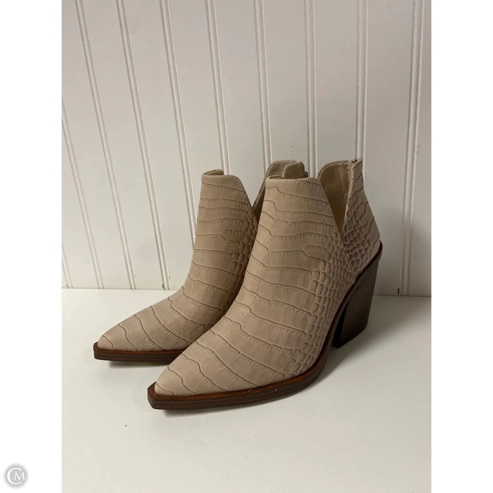 Boots Ankle Heels By Vince Camuto In Snakeskin Print, Size: 7 Breath Option Ready Fit