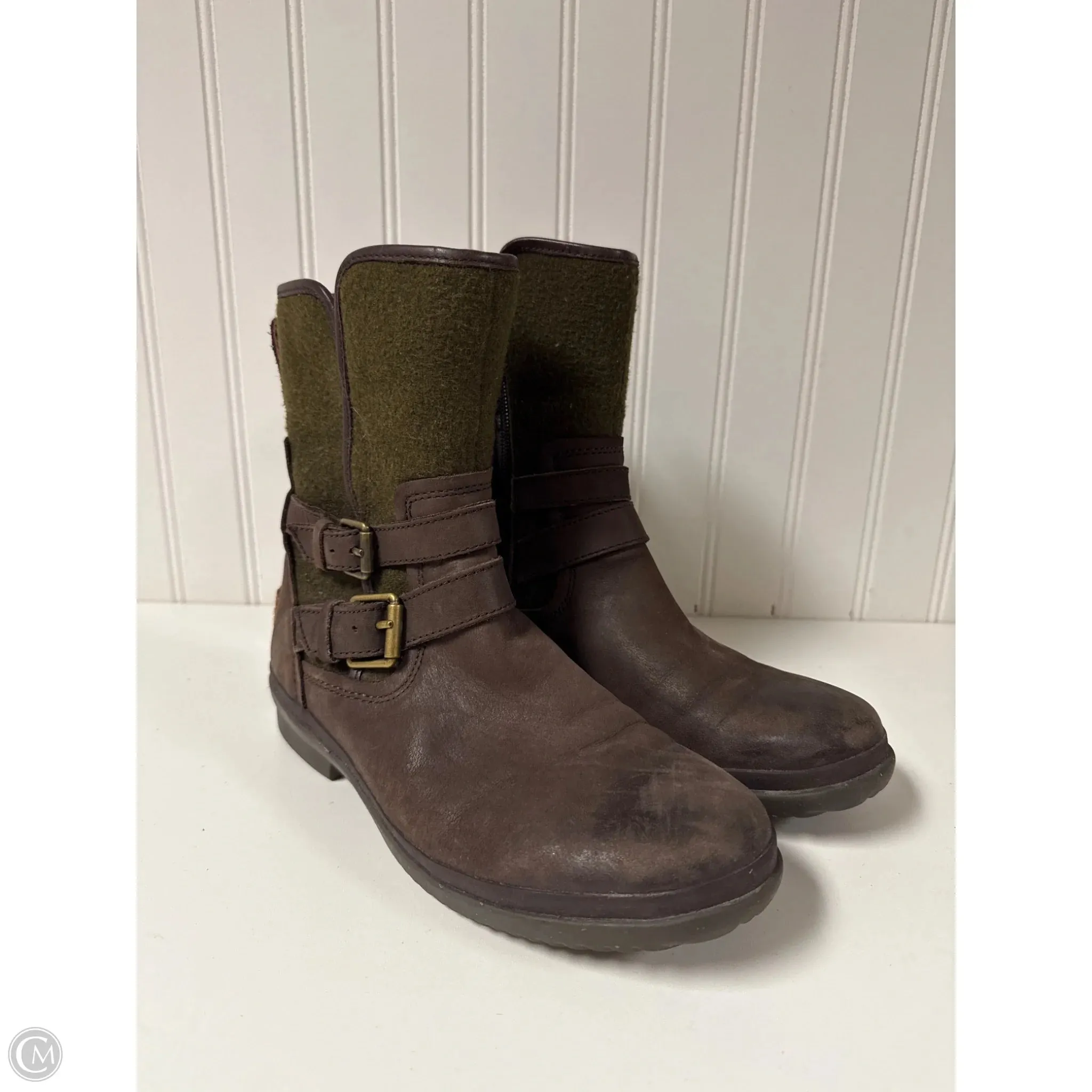 Boots Designer By Ugg In Brown & Green, Size: 7 Daylong Use