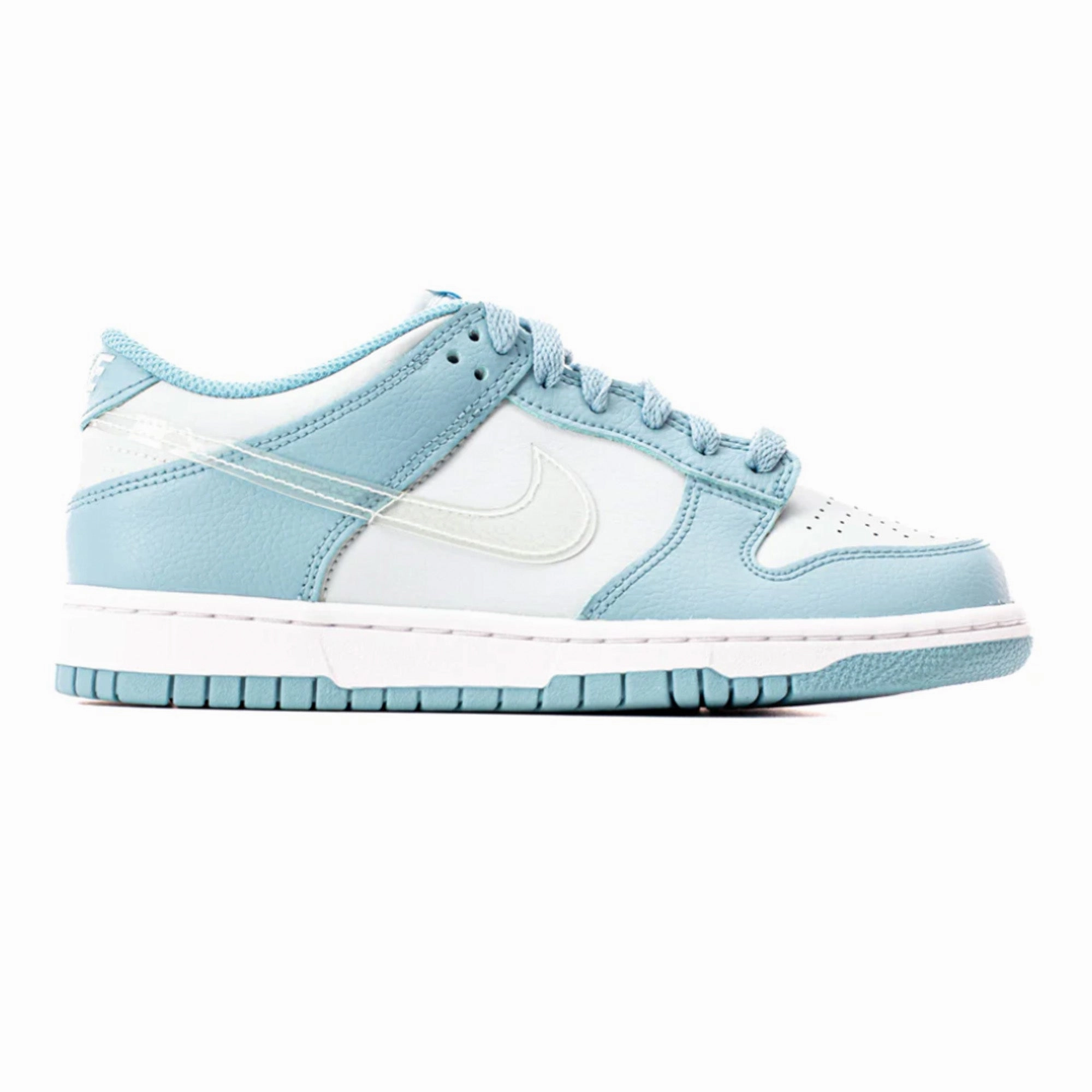 Smooth Fit Nike Dunk Low 'Clear Blue Swoosh' GS (2022)