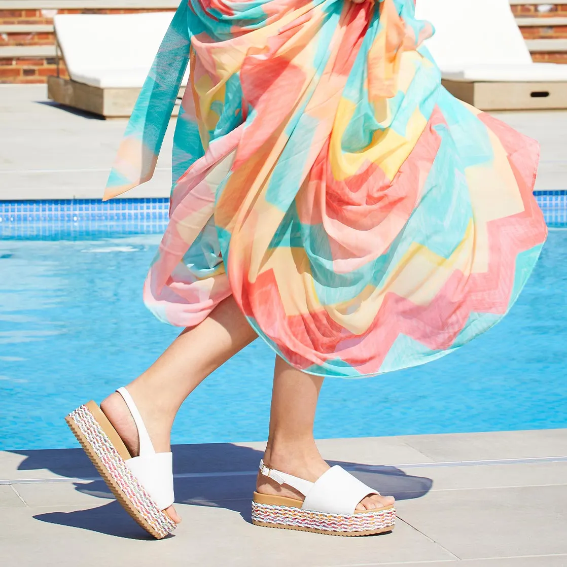 Brandy: White Leather & Multi mesh material Stay Active