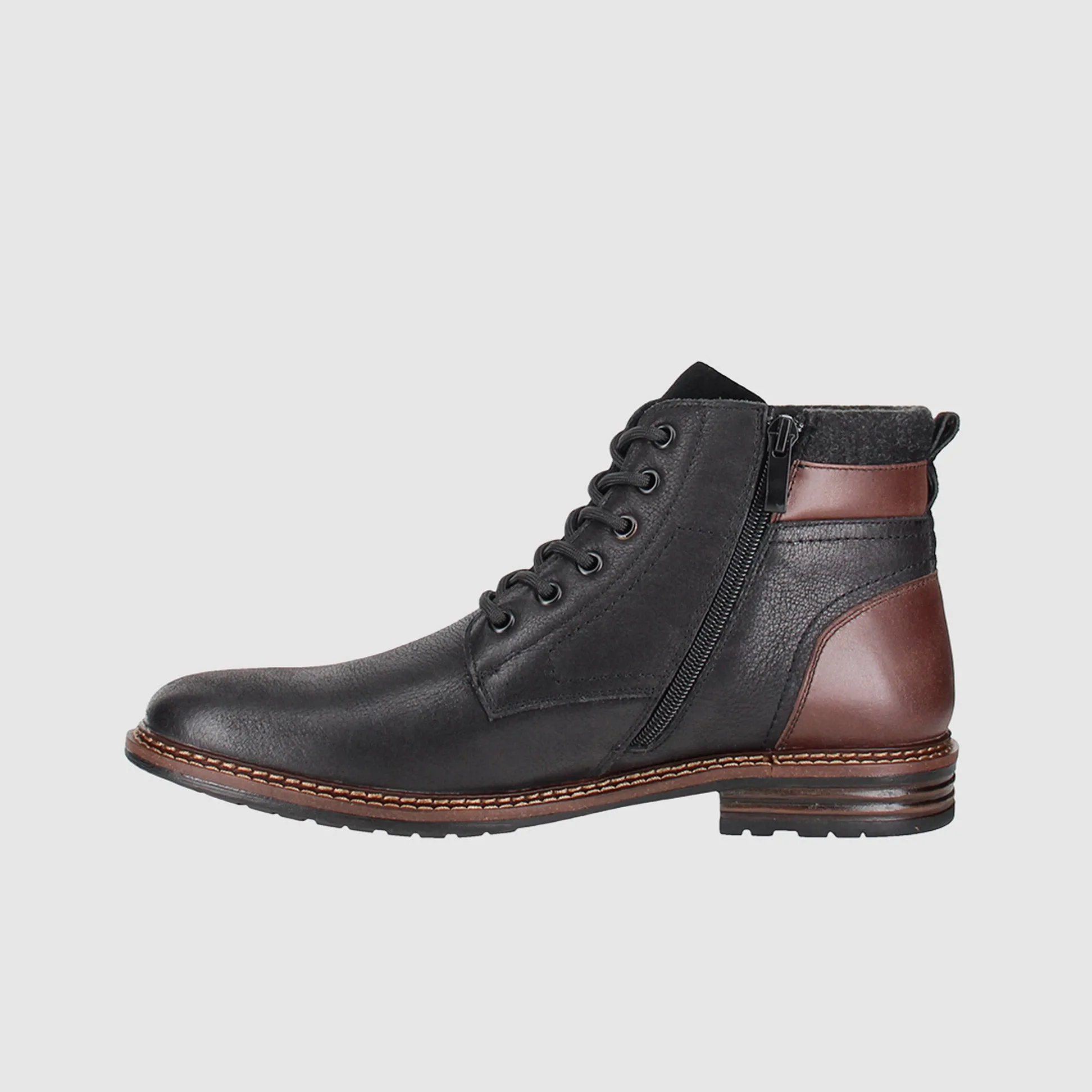 Protective Design Mud Resistant Trail Exploration Cliveden Lace Up Boots Black