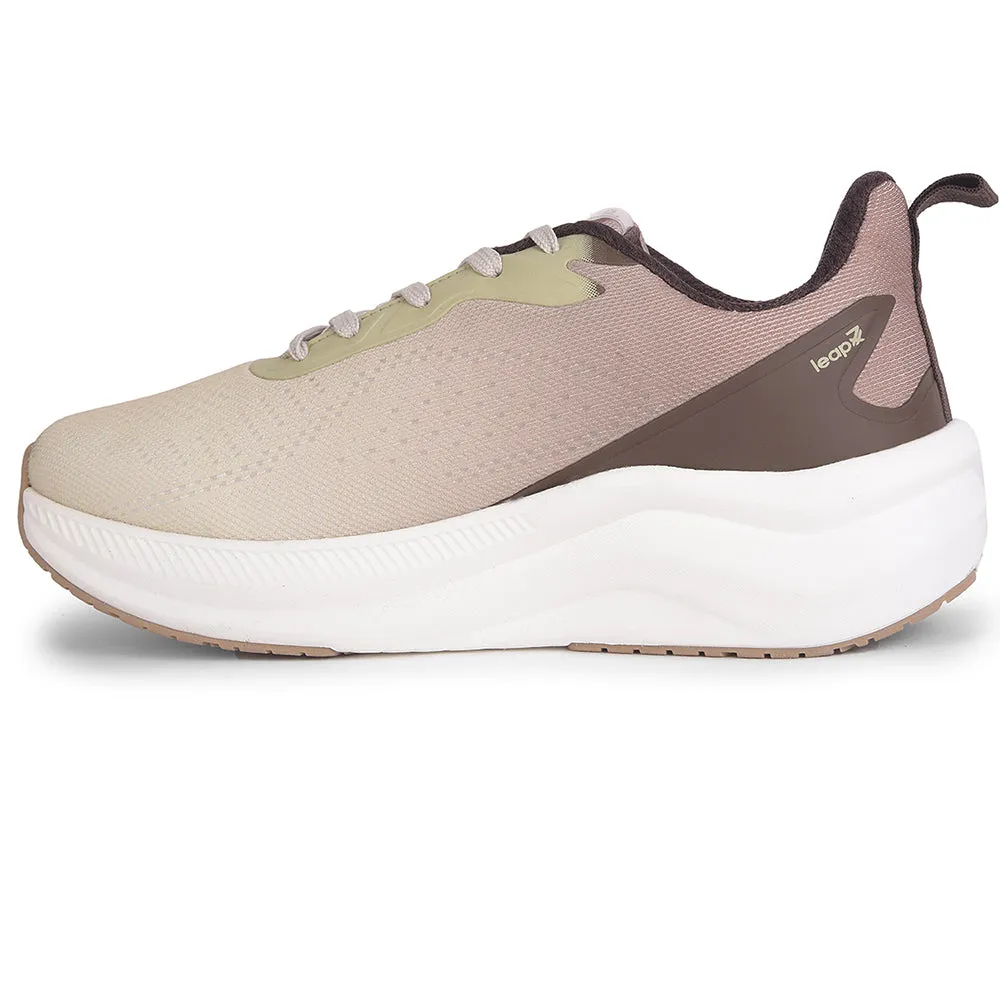 running with sunglasses Leap7x Beige Sports Lacing Running Shoes For Men EVERSTAR1E By Liberty