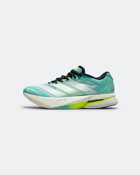 Comfortable Cushions Anti Odor Treatment Mens Adizero Boston 13 - Flash Aqua/Cloud White-Lucid Lemon