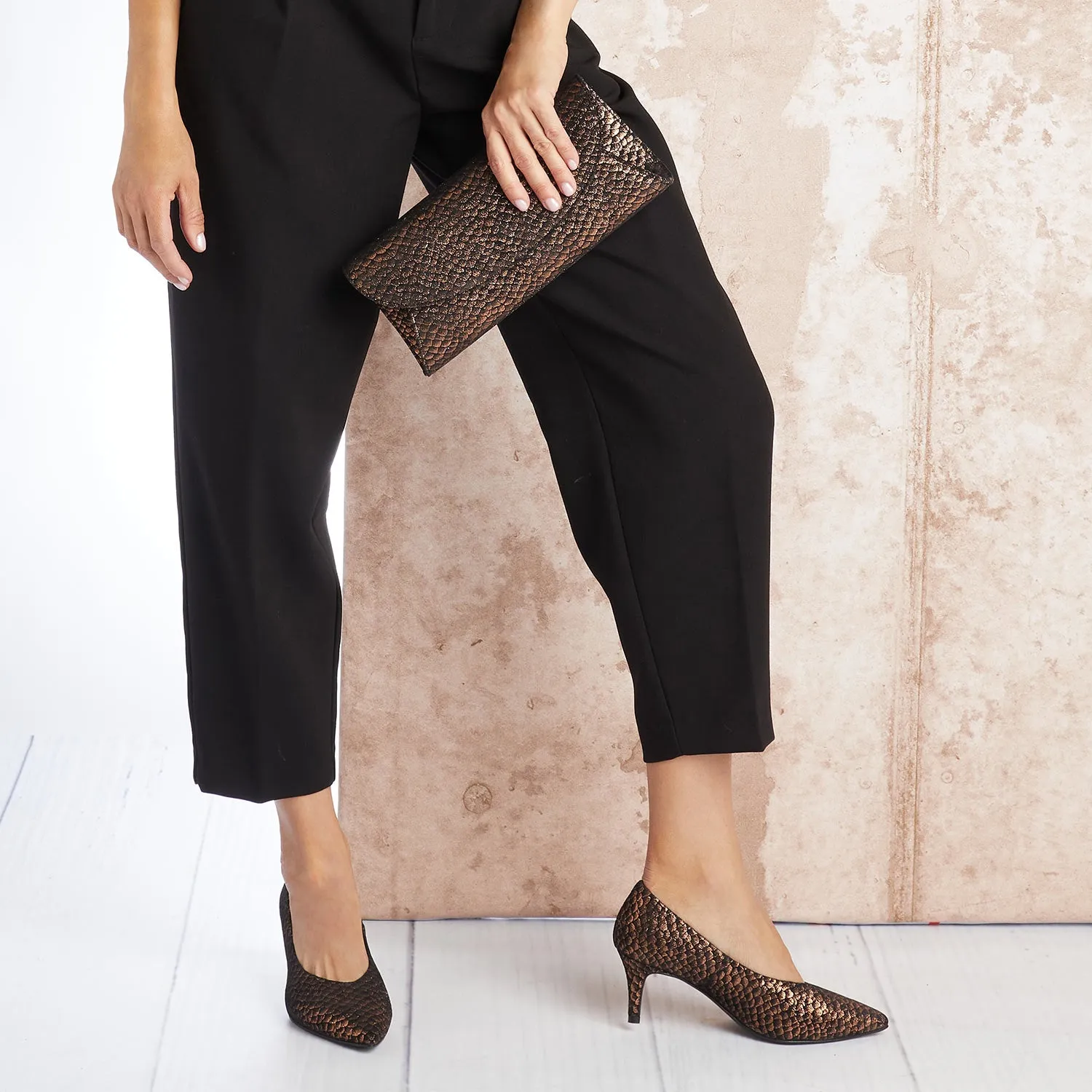 Carmen: Metallic Suede Every Occasion Slip   On Style