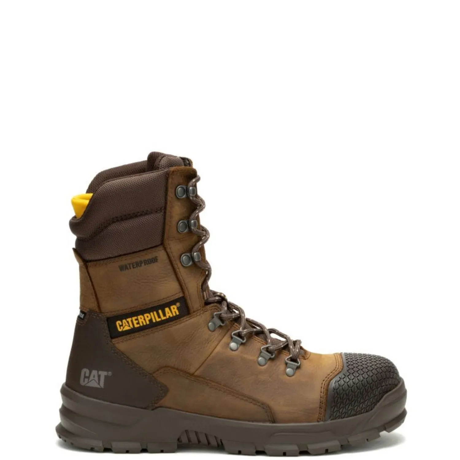 Smooth Texture Tunnel Step CAT Men's Accomplice X Waterproof EH 8" Work Boot