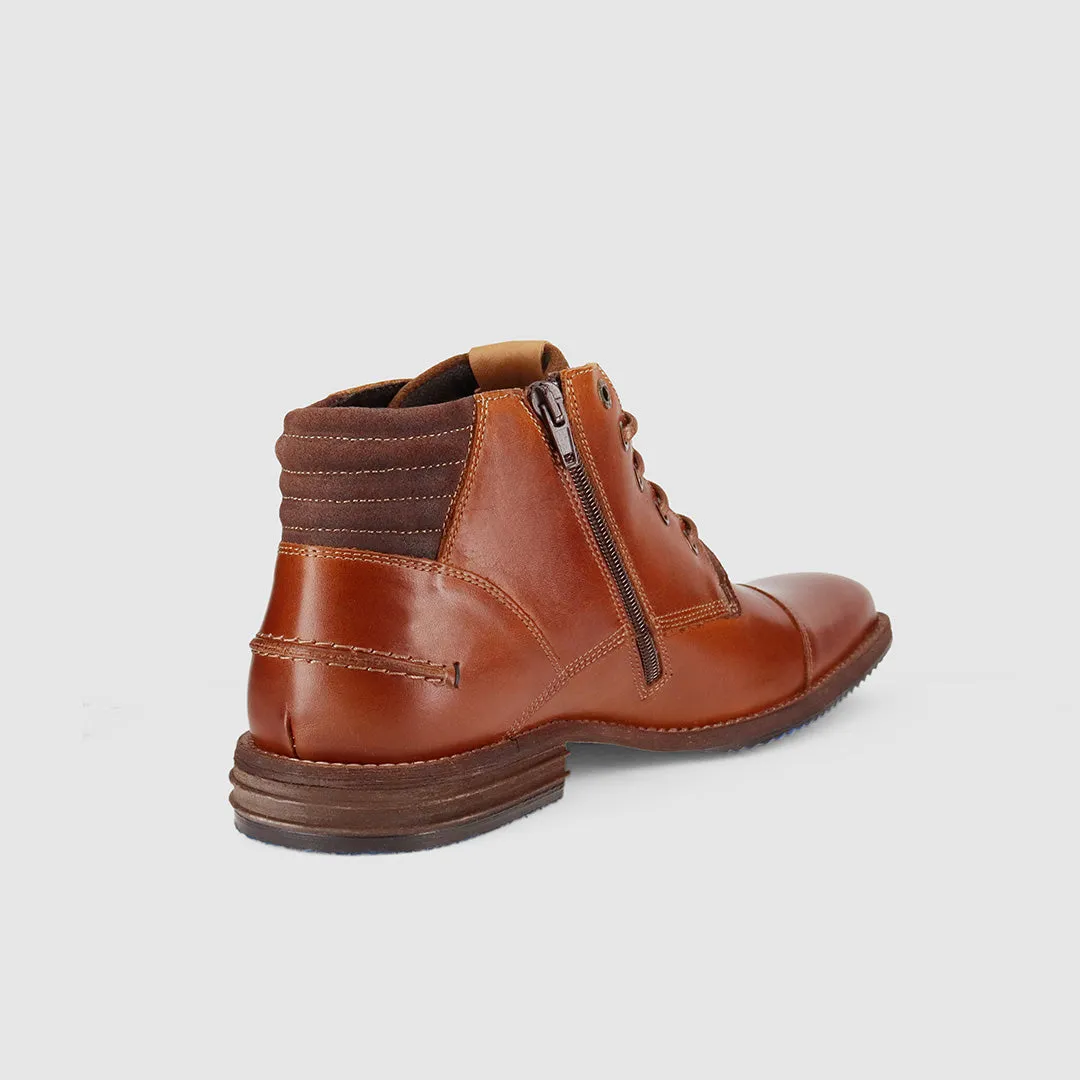 Mountain Proof Chambers Lace Up Boots Cognac