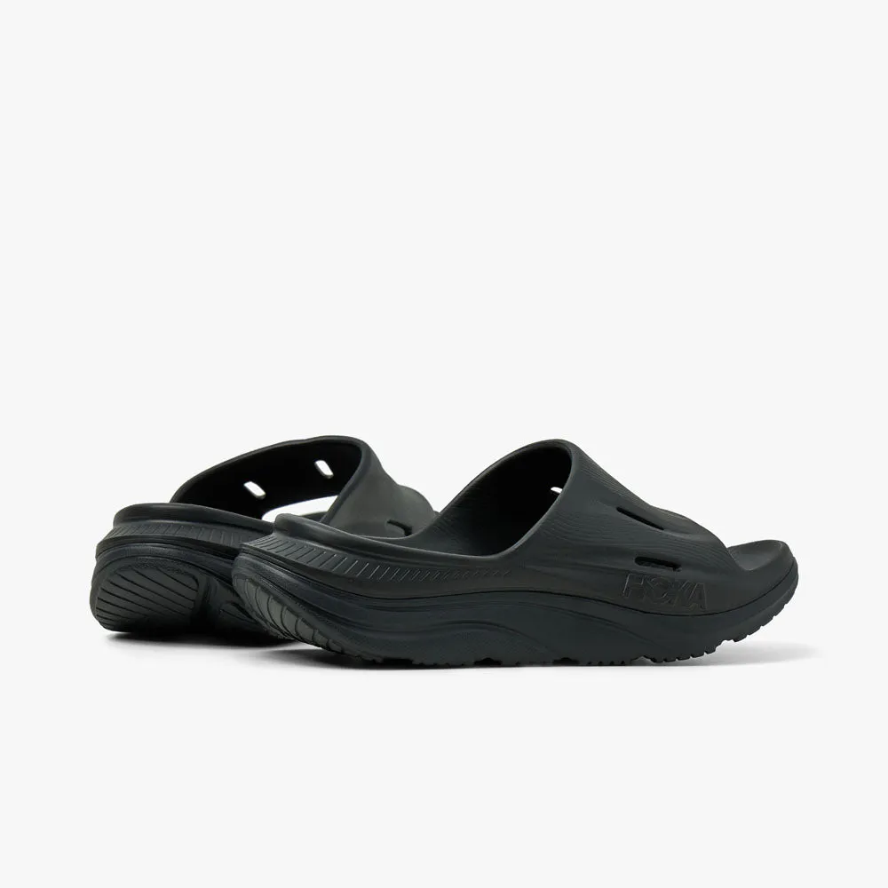 Hoka Ora Recovery Slide 3 Black / Black Lead Hike Lean Design