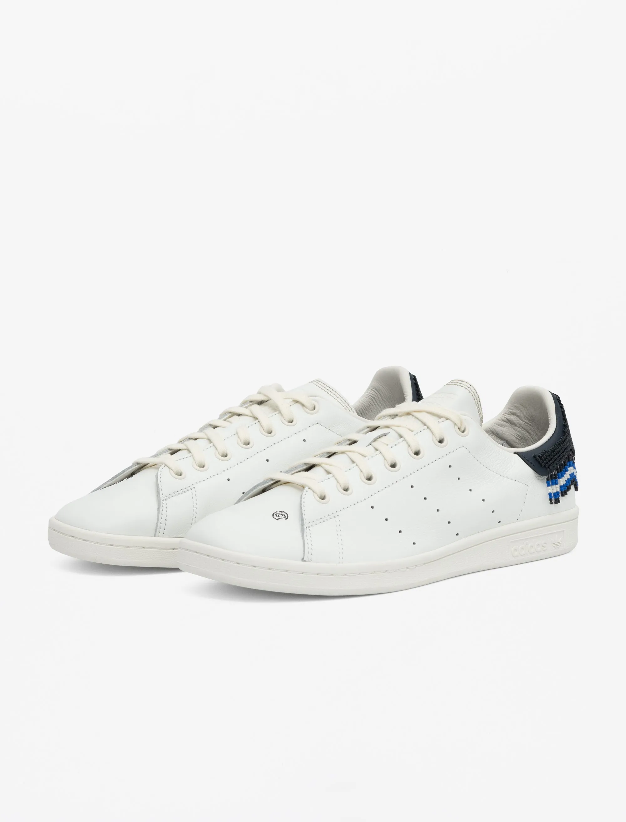 Vegan Leather Upper Parkour Step CLOT by Edison Chen Stan Smith (Core White/Navy)
