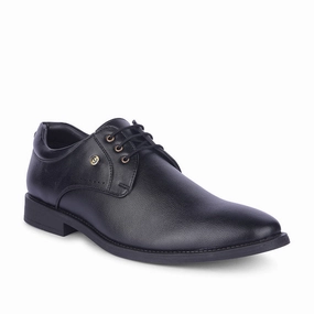 Stylish Office Look Flexible Comfort Step Healers By Liberty Mens SAGAR-16 Black Formal Lacing Shoes