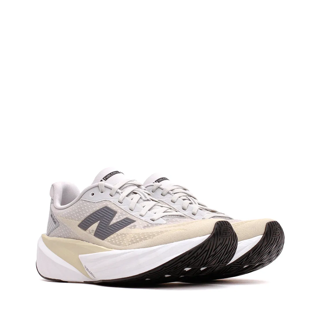 speed development running shoe promotion New Balance Women FuelCell Rebel v5 Linen Grey Matter WFCXLX5