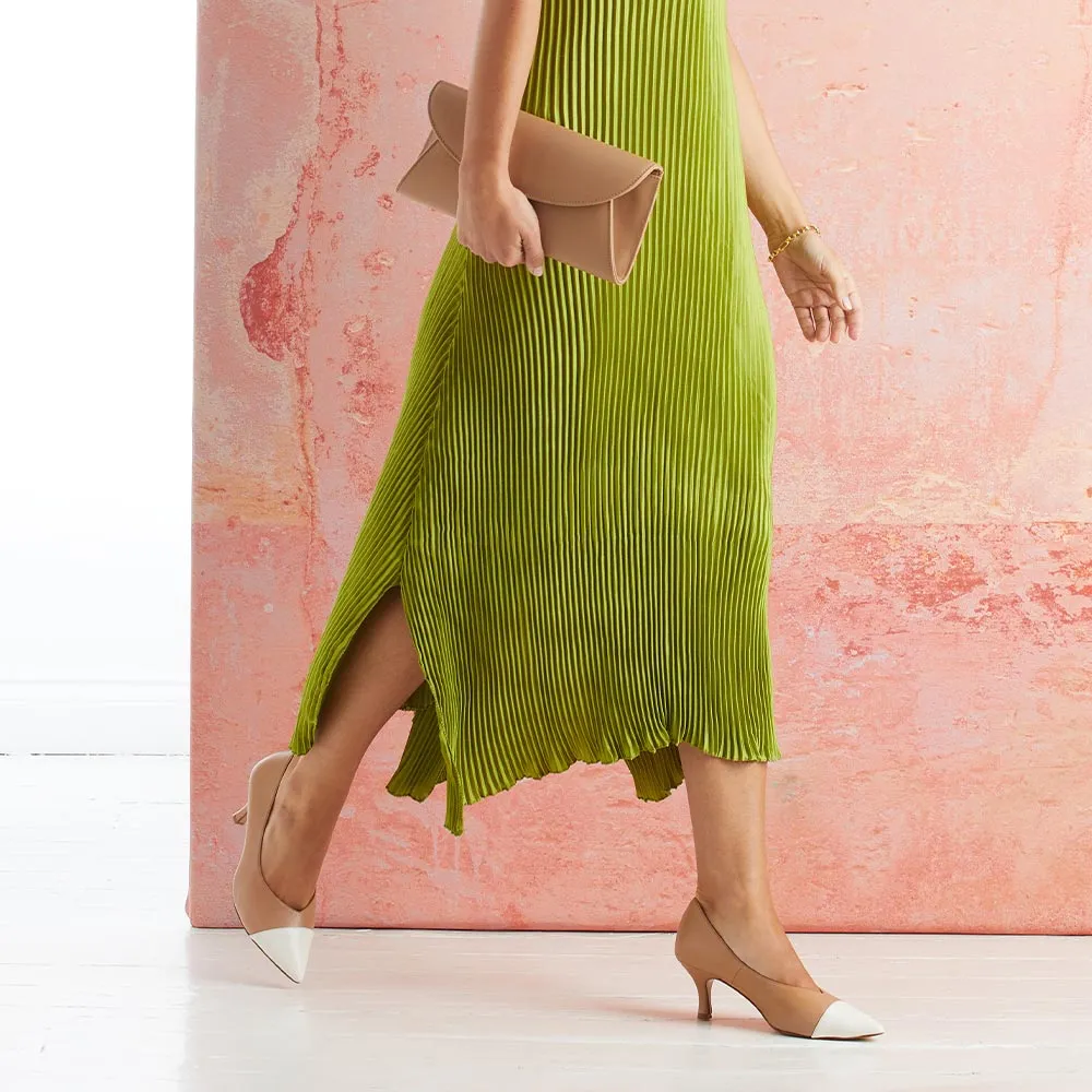 Cora: Nude & Cream Leather Weight Balance Marathon Pace