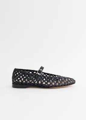 Woven Leather Mary Jane Flats Step Light Fast Stride